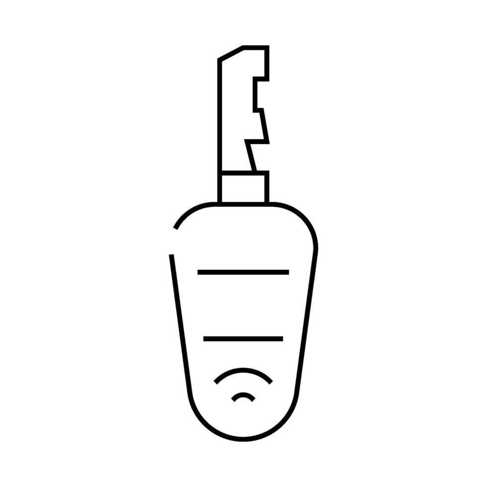 contactless key car line icon illustration vector