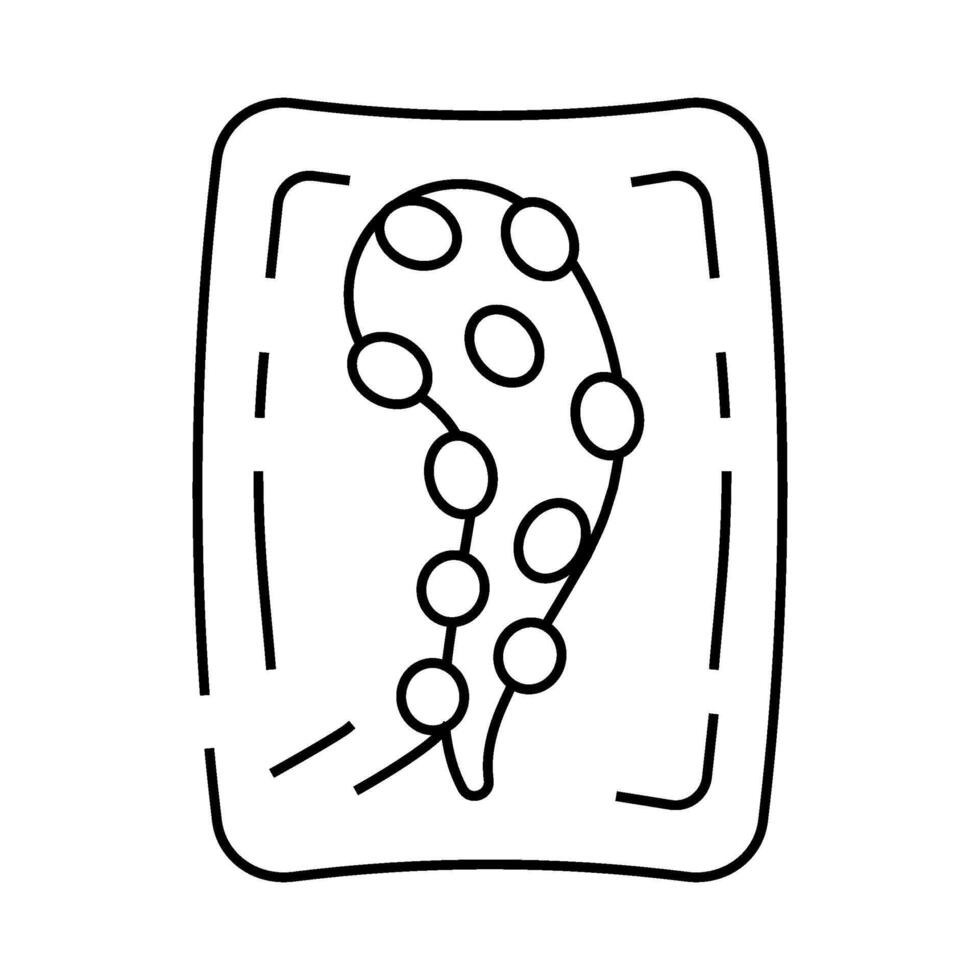 octopus tentacles package line icon illustration vector