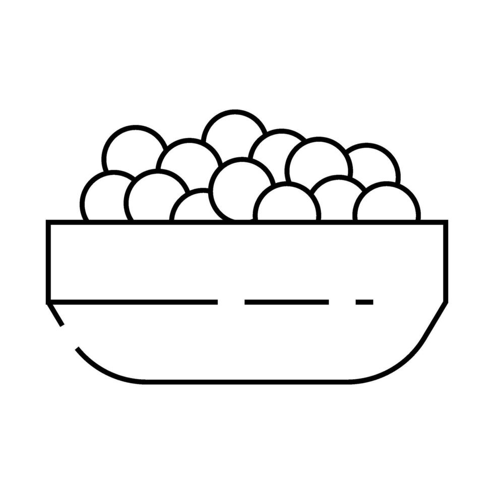 caviar fish line icon illustration vector