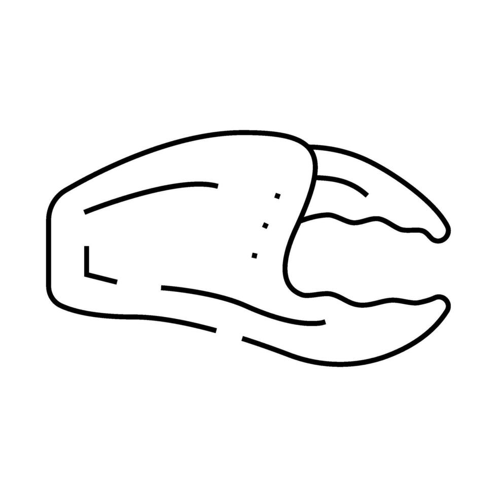 crab claw line icon illustration vector