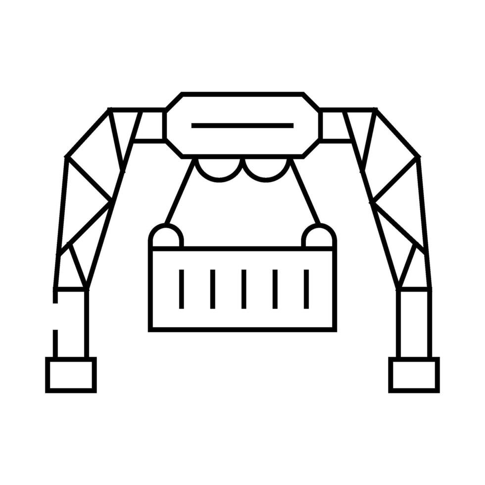 loading container wholesale line icon illustration vector