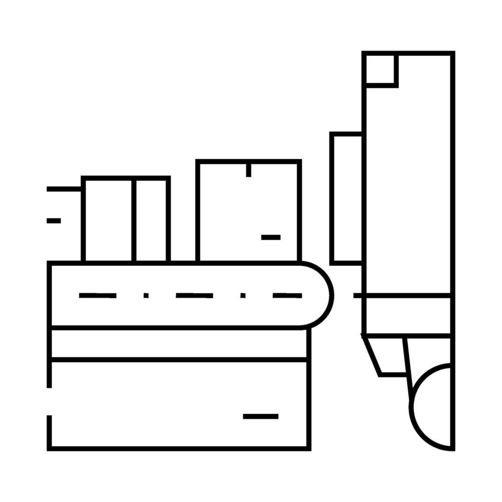 autoloading in truck wholesale line icon illustration vector