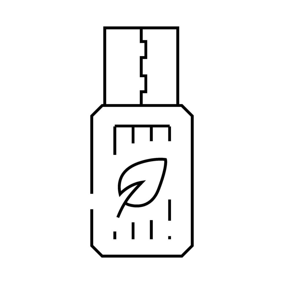 usb flash storage chia cryptocurrency line icon illustration vector