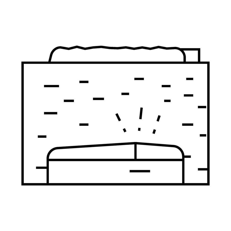 alive buried fear line icon illustration vector