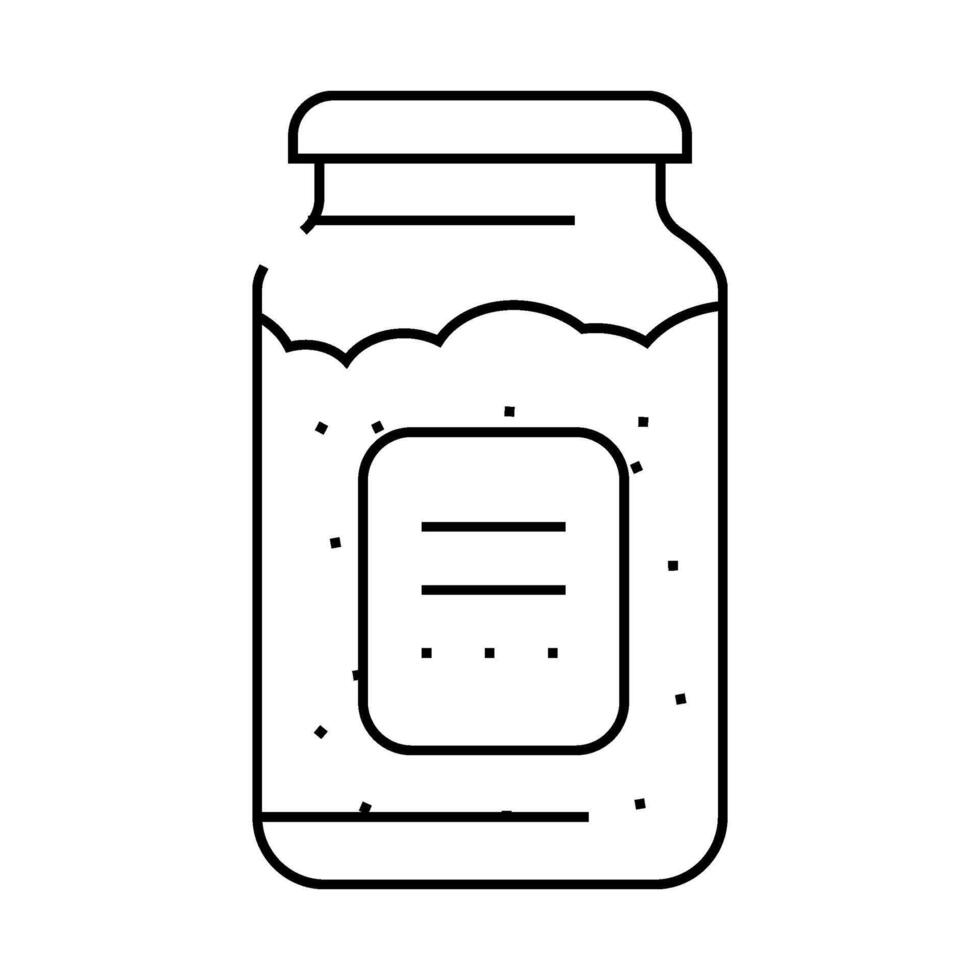 bottle for storage gluten free food line icon illustration vector