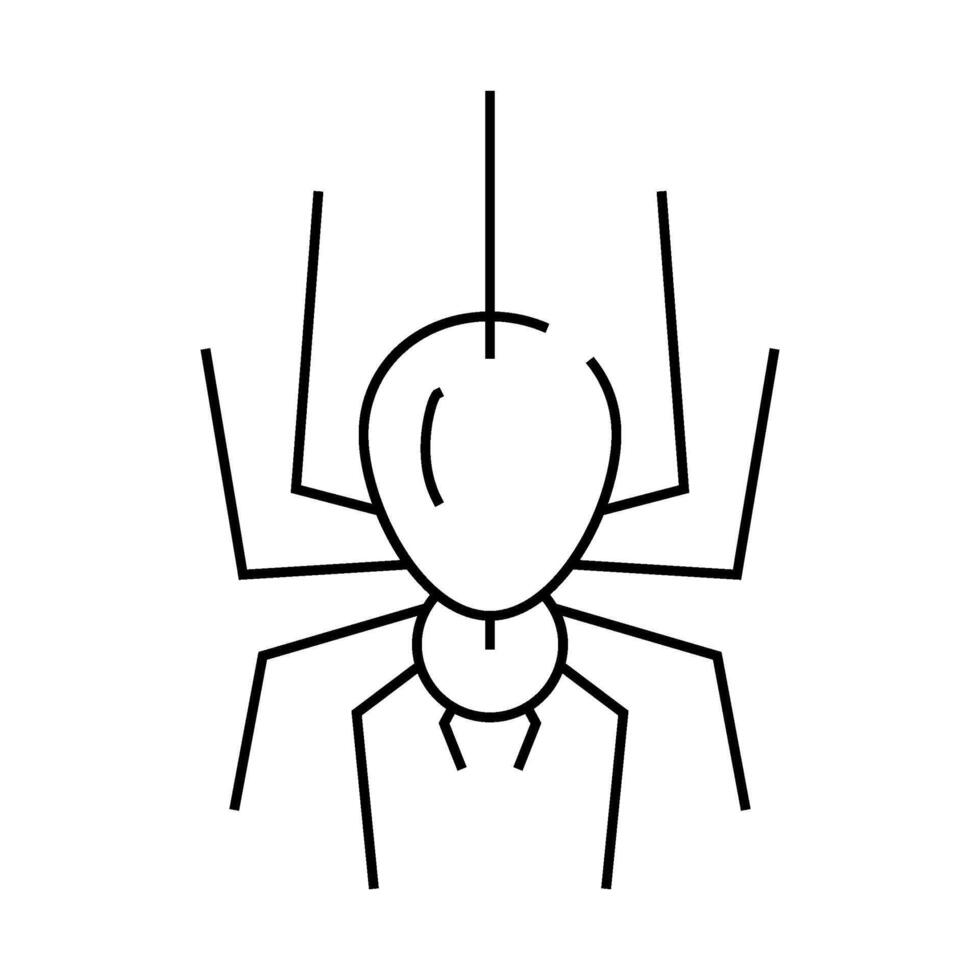 spider fear line icon illustration vector
