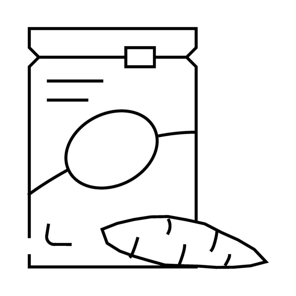 cassava gluten free line icon illustration vector