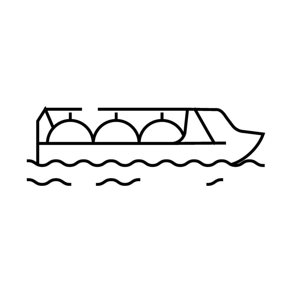 gas hydrogen carrier ship line icon illustration vector