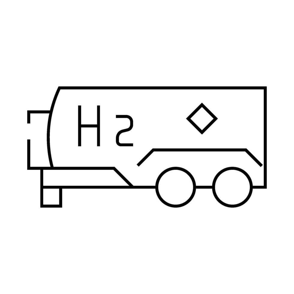 tank hydrogen line icon illustration vector