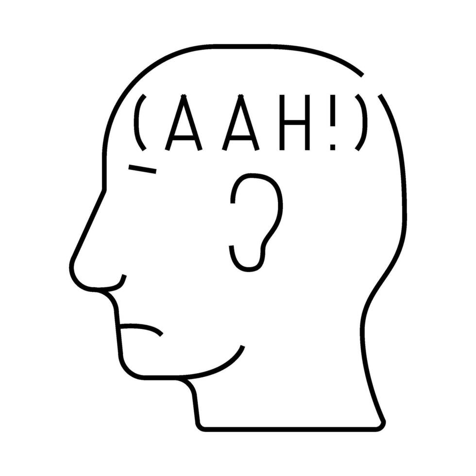 panic disorder line icon illustration vector