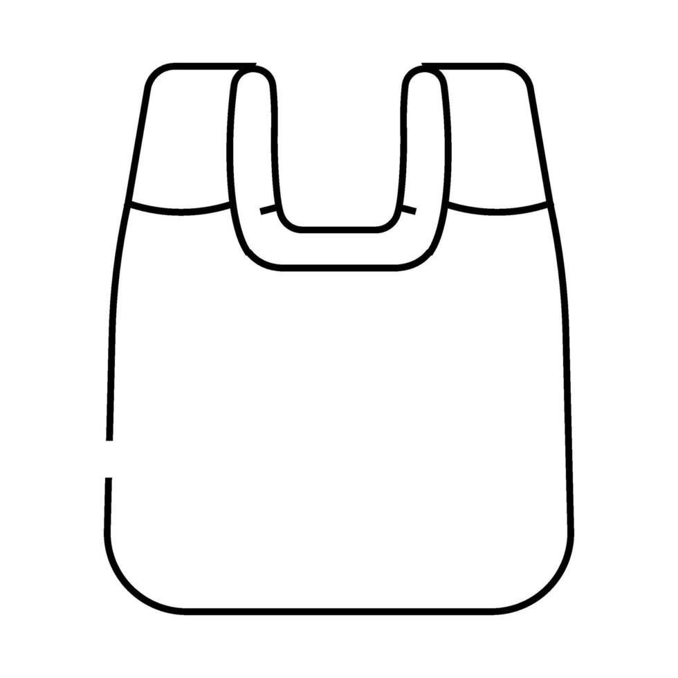 bag plastic material line icon illustration vector