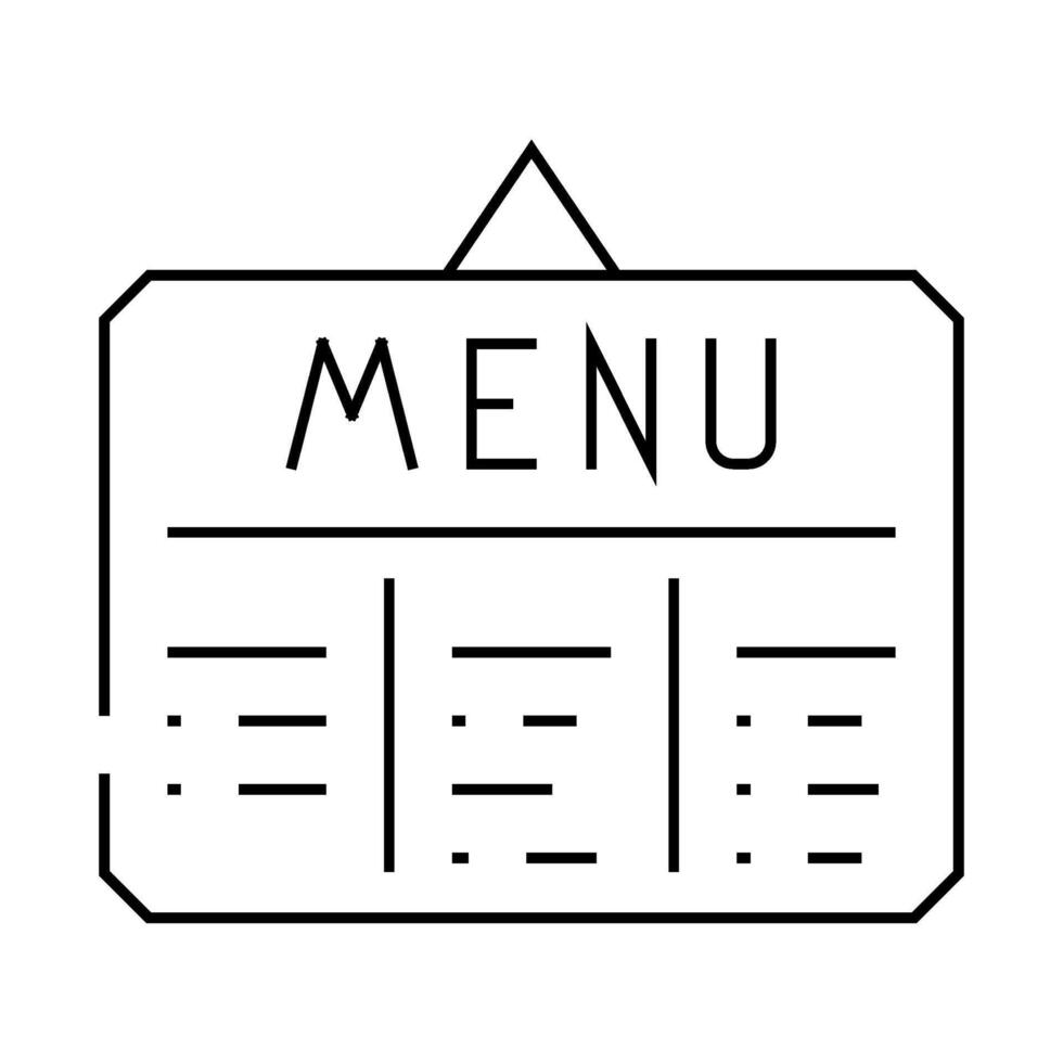 menu canteen line icon illustration vector