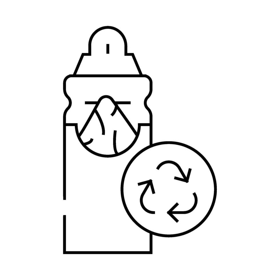 napkin holder zero waste line icon illustration vector