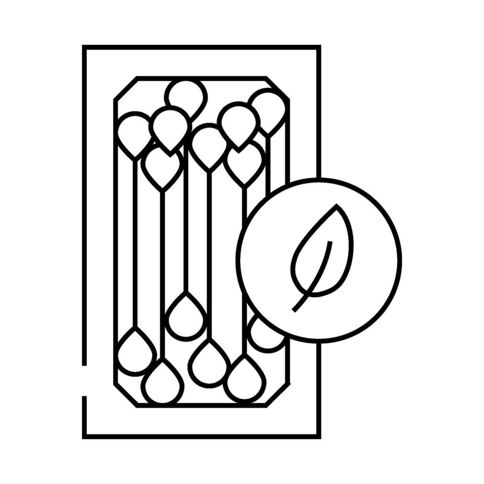 ear sticks zero waste line icon illustration vector