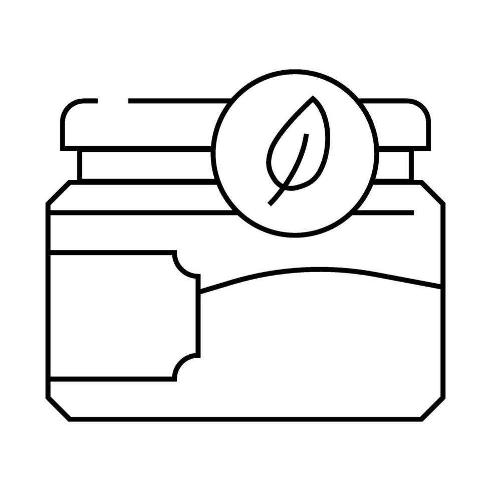 jar for cosmetics zero waste line icon illustration vector