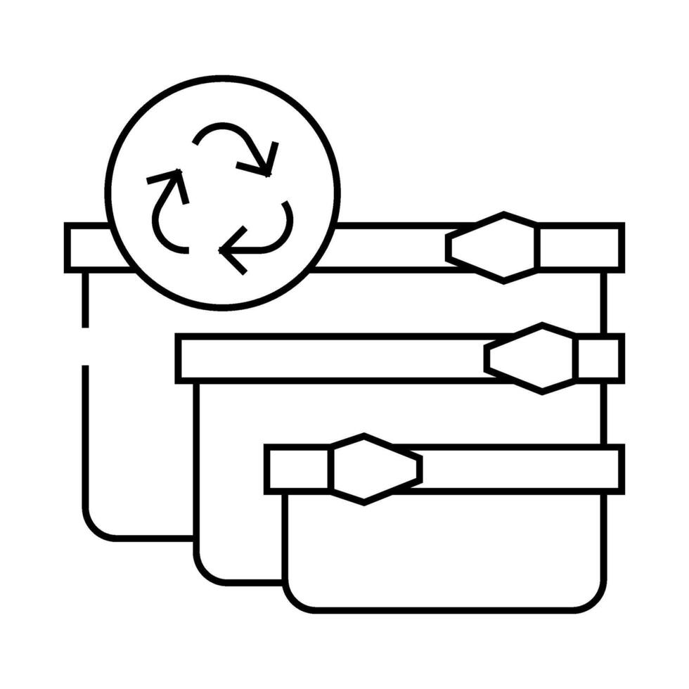 food bag zero waste accessory line icon illustration vector