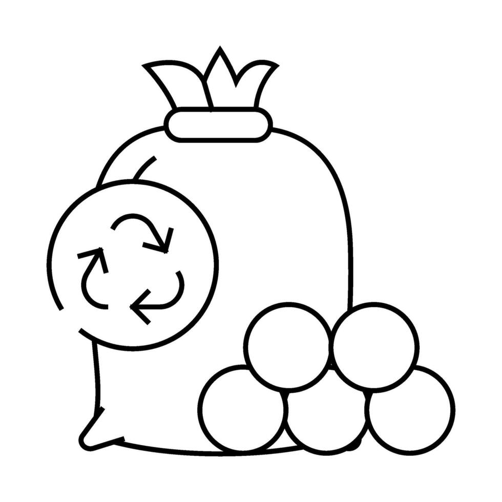 drying balls zero waste line icon illustration vector