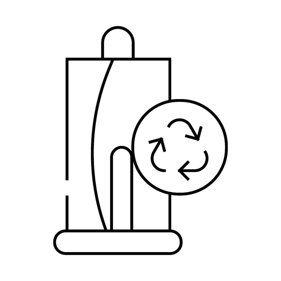 towels zero waste line icon illustration vector