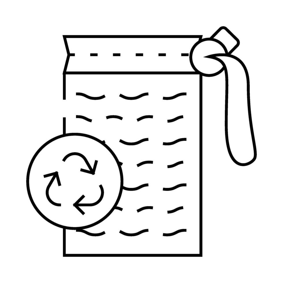 sponge zero waste line icon illustration vector