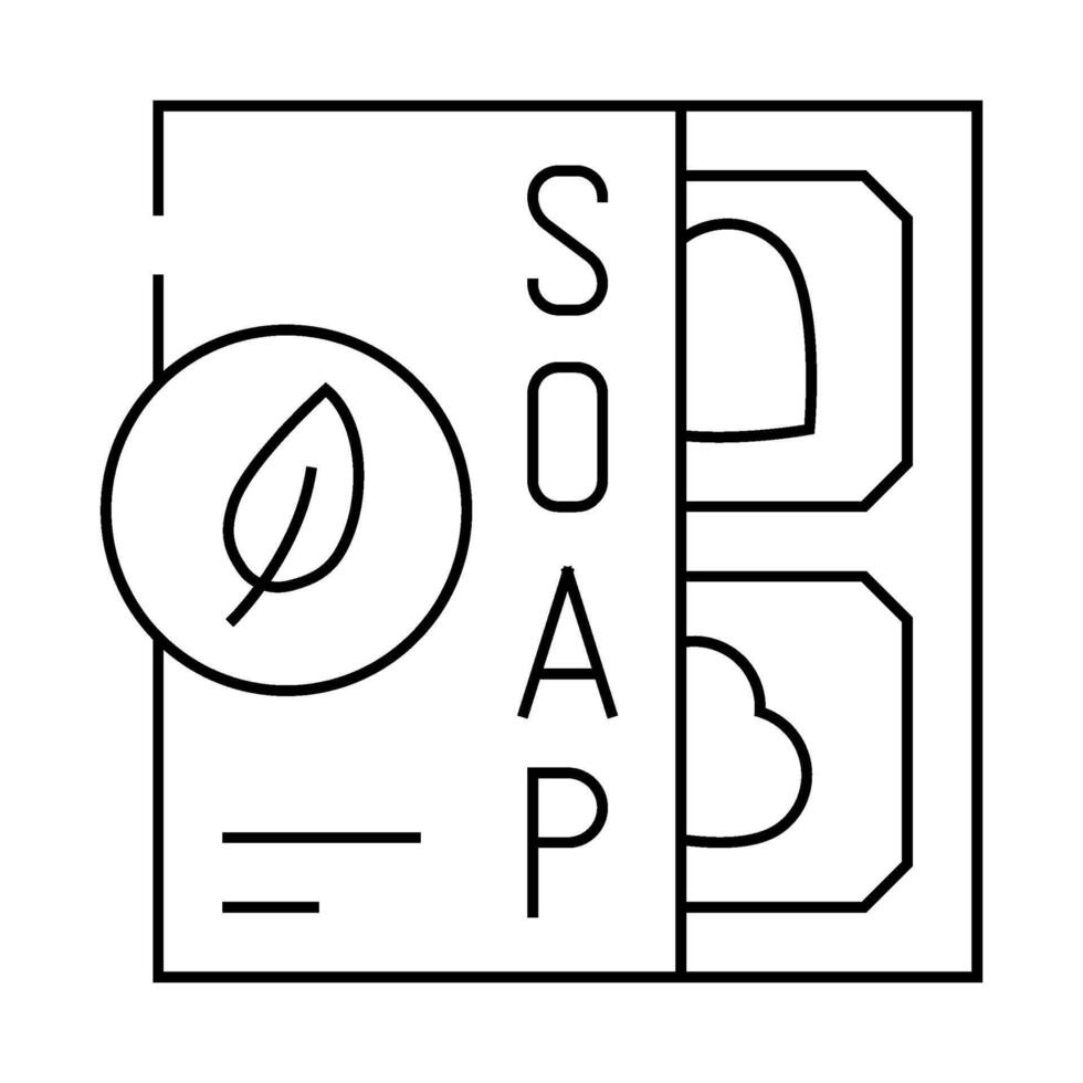 soap zero waste line icon illustration vector