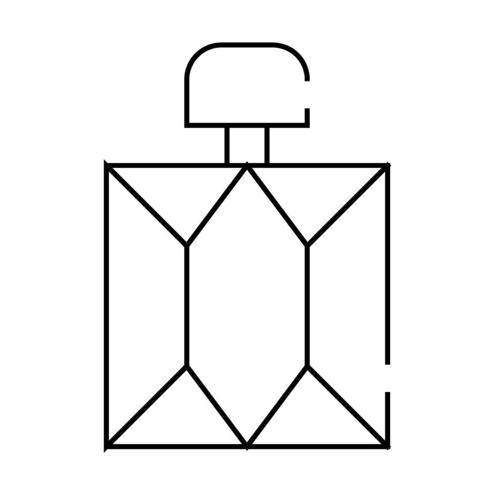 perfume bottle line icon illustration isolated vector