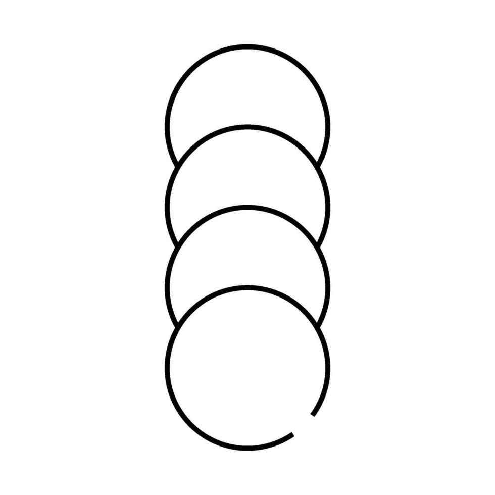 cotton pads line icon illustration isolated vector