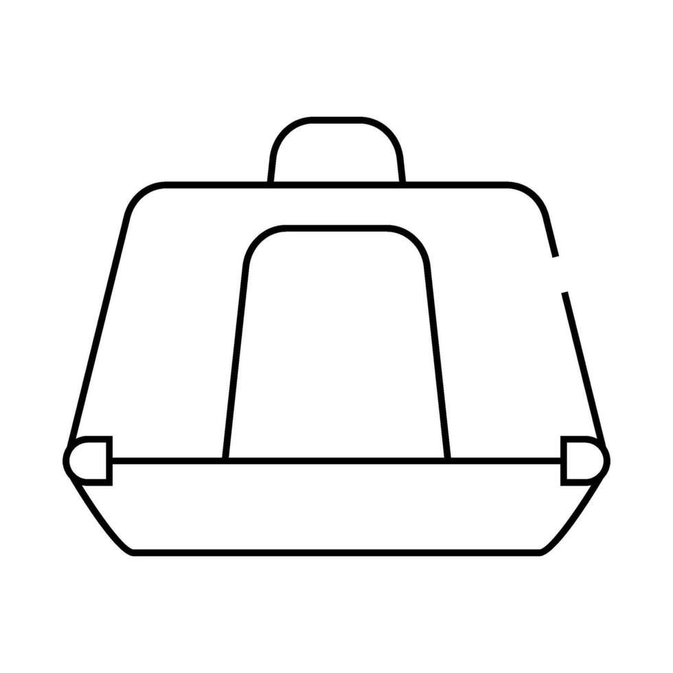 carrying case for cat line icon illustration vector