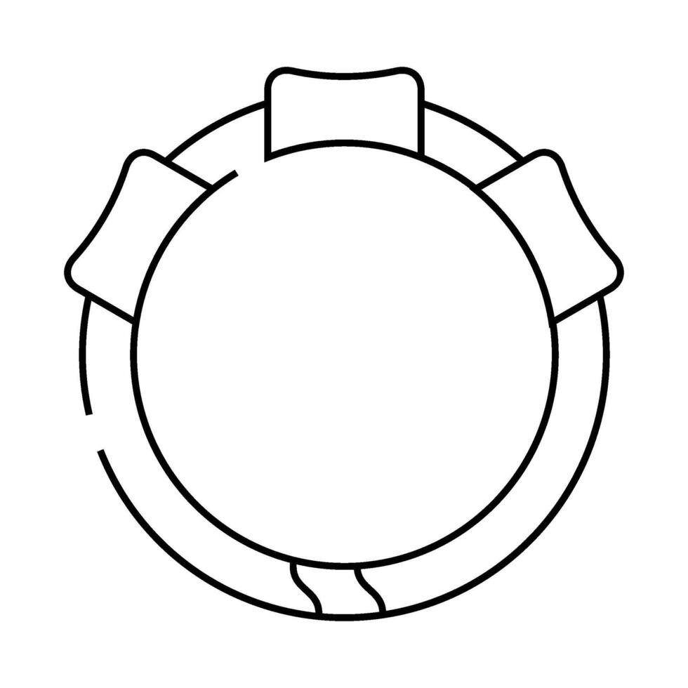 collar with gps tracker for cat line icon illustration vector
