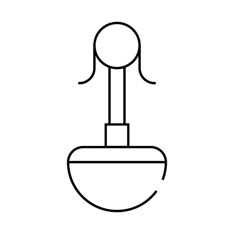 drinking bowl for cat line icon illustration vector