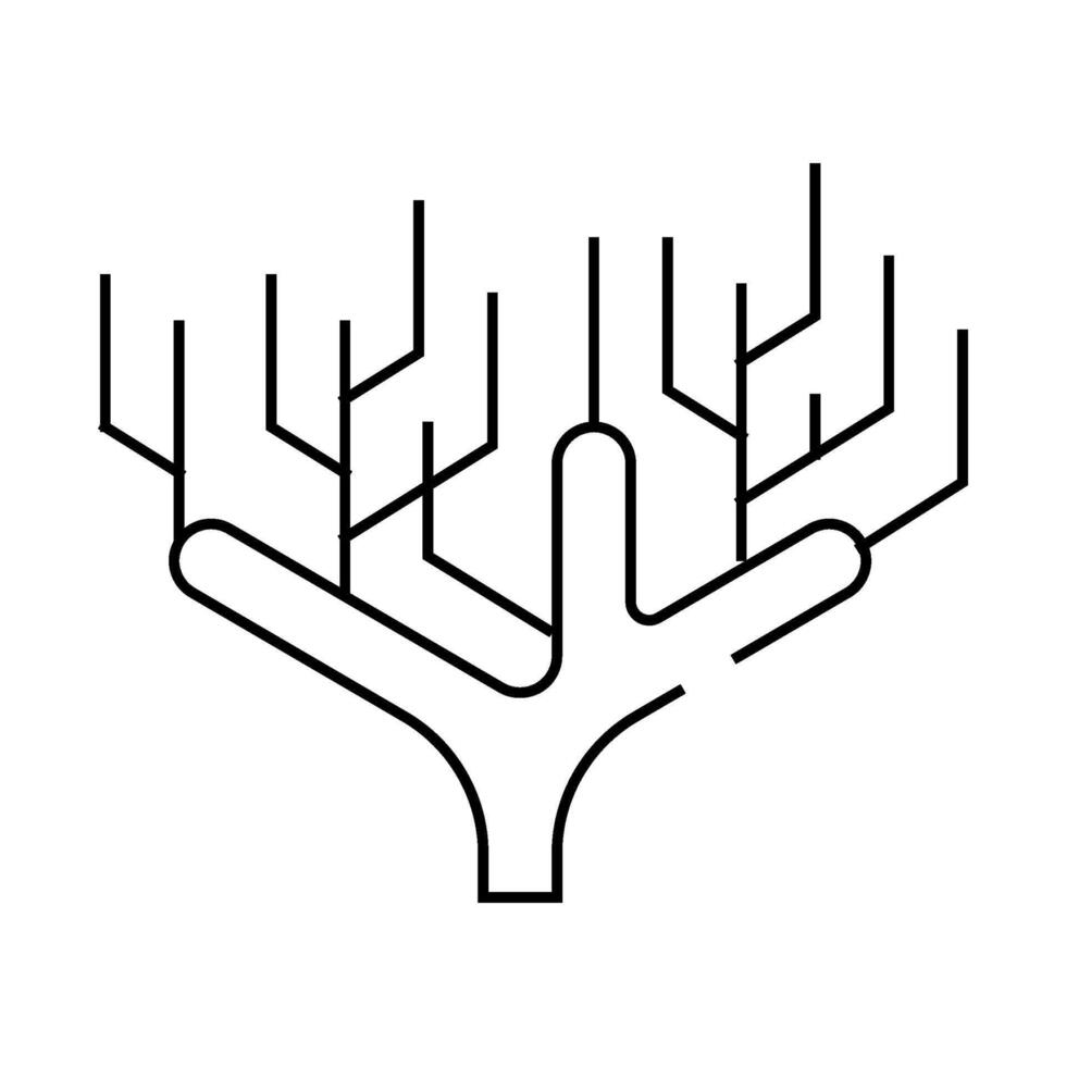coral plant line icon illustration isolated vector