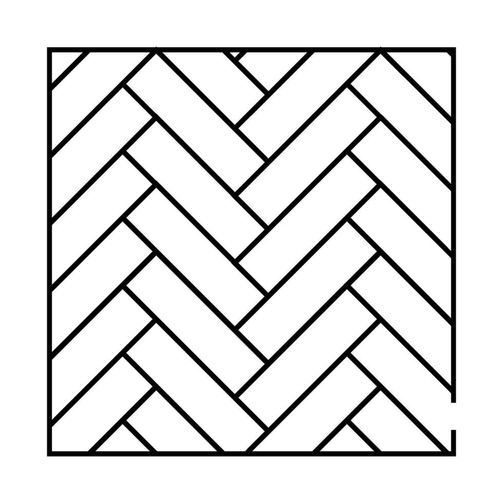 parquet floor line icon isolated illustration vector