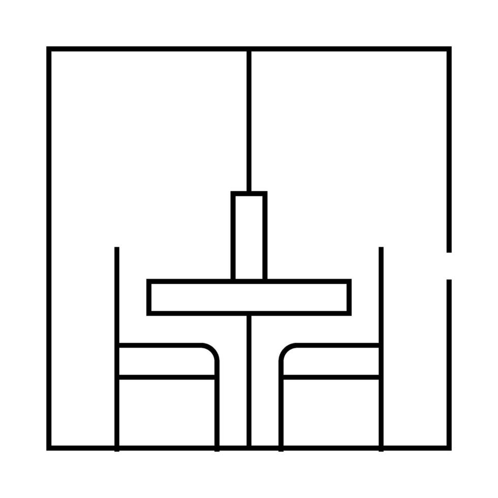 prison visit room line icon illustration vector