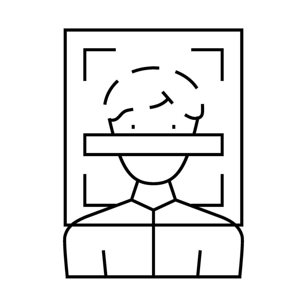 client scanning kyc line icon illustration vector