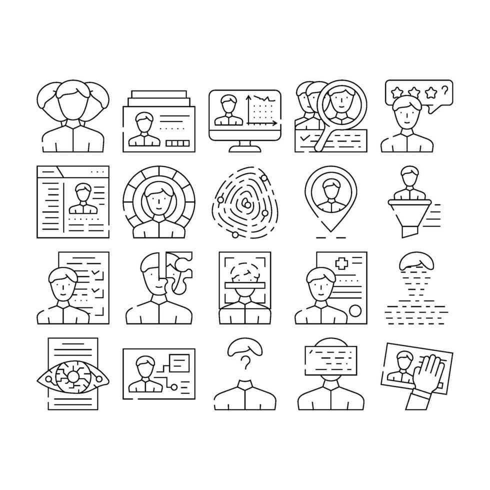 Kyc Know Your Customer Collection Icons Set vector