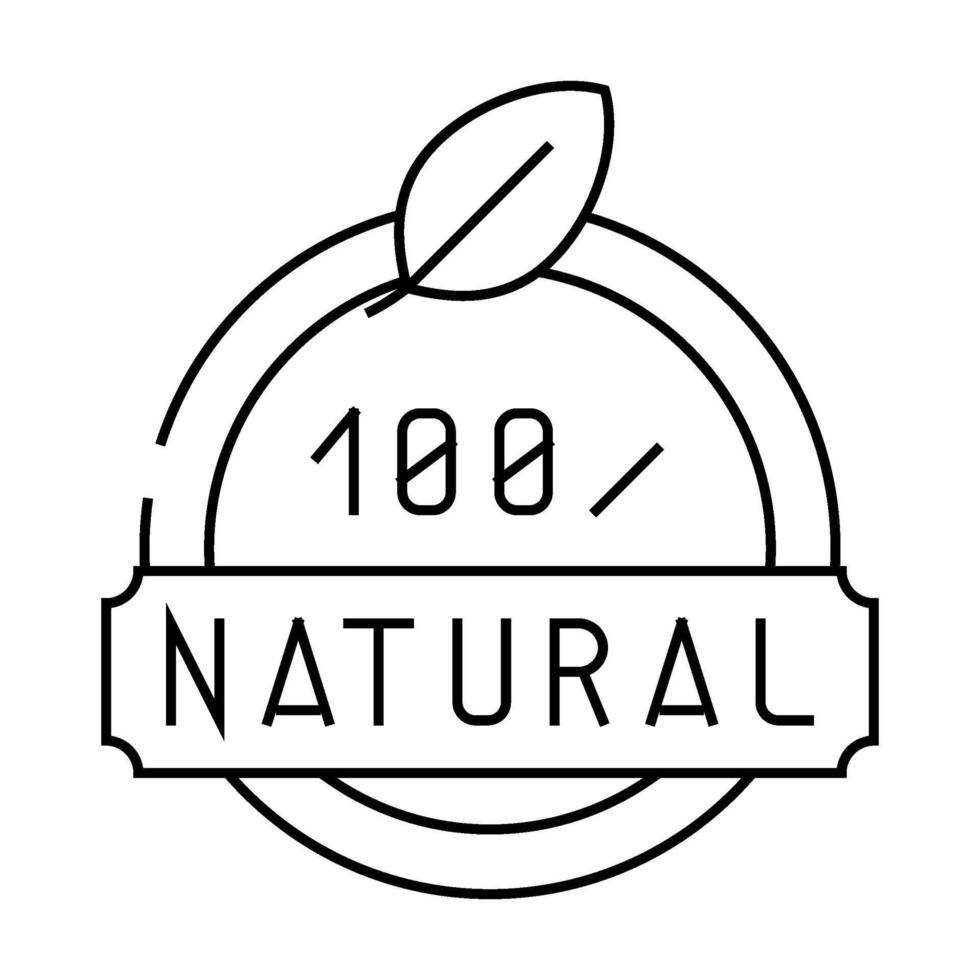 natural cosmetic symbol line icon illustration vector