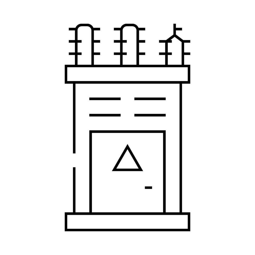 electrical transformer line icon illustration vector