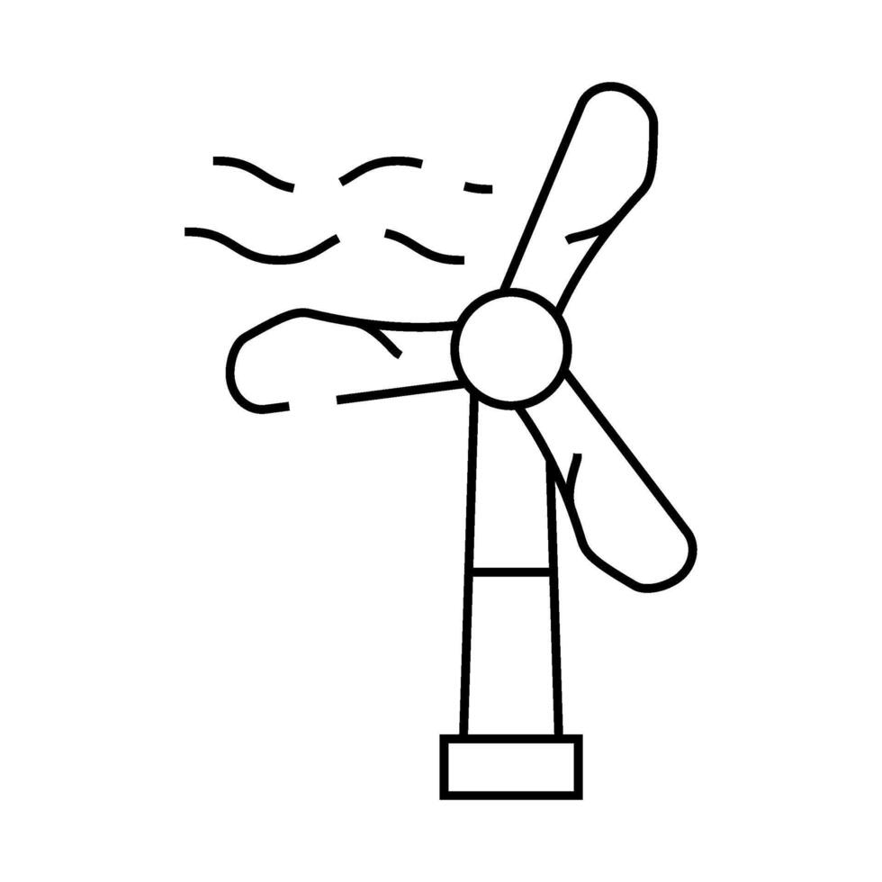 windmill for energy generation line icon illustration vector