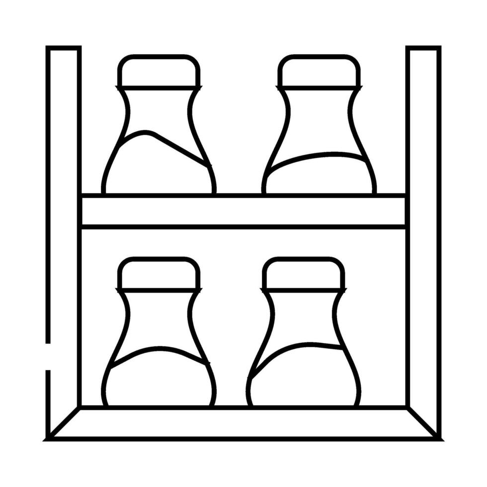 spice shelf line icon illustration vector