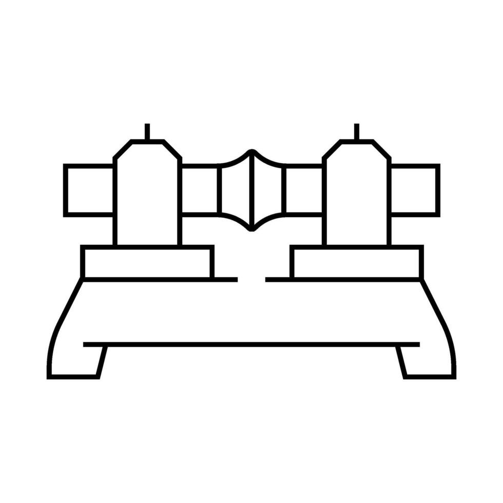 butt welding line icon illustration vector
