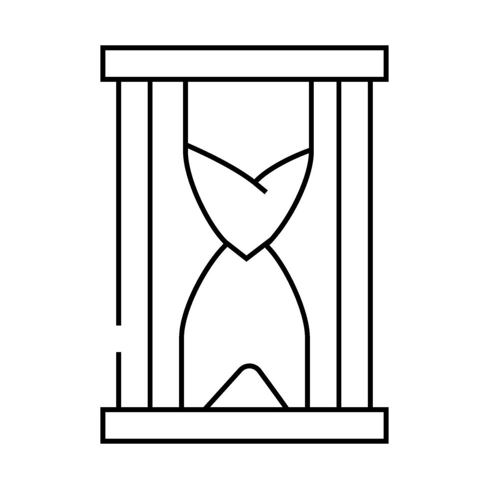 sand clock line icon illustration vector