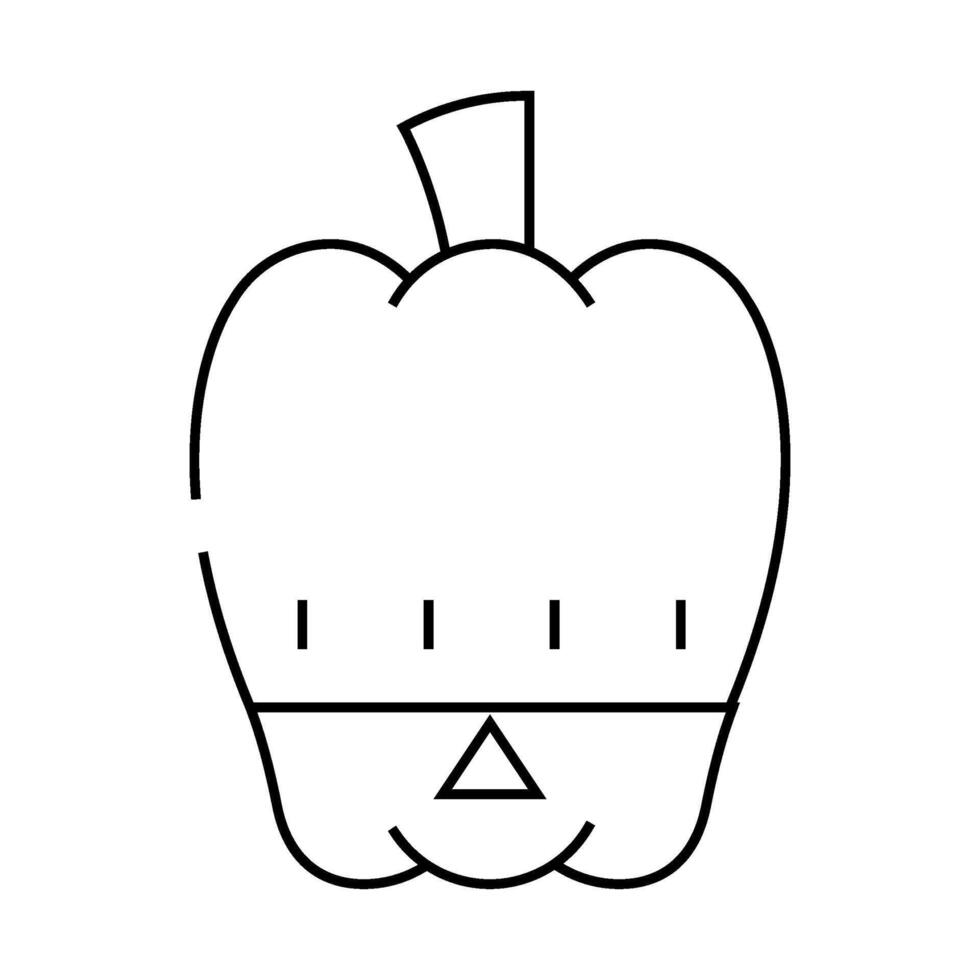 kitchen timer line icon illustration vector
