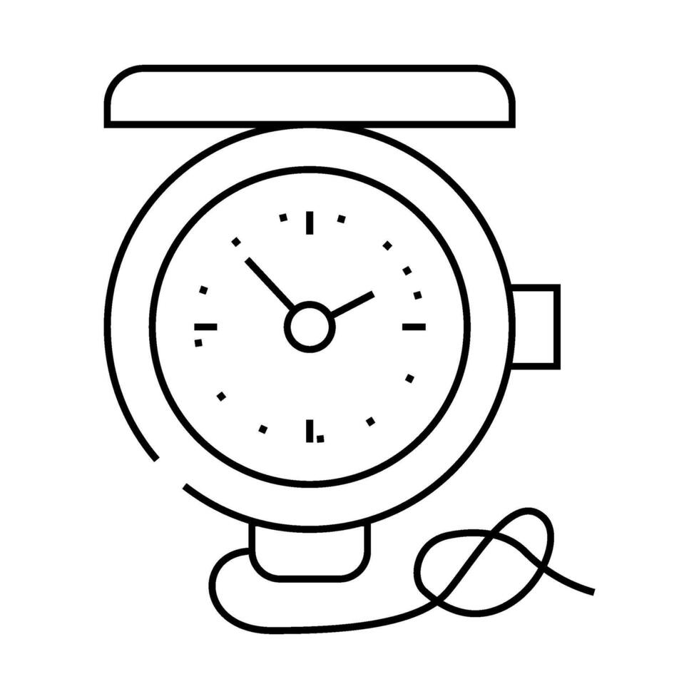 pocket clock line icon illustration vector