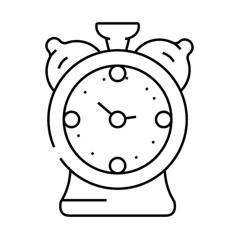 alarm clock line icon illustration vector