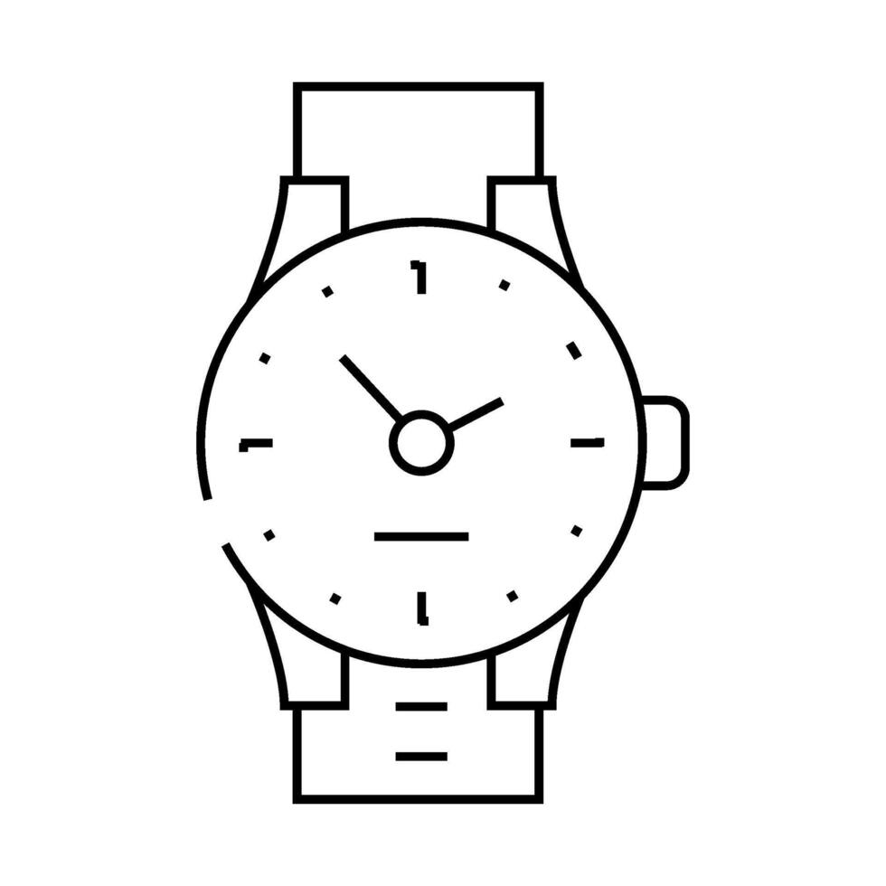 wrist clock line icon illustration vector