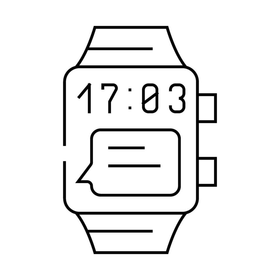 digital watch line icon illustration vector