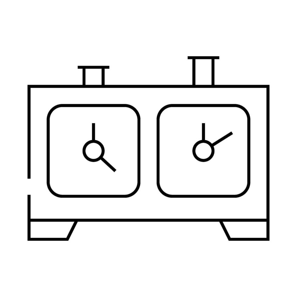 chess game clock line icon illustration vector
