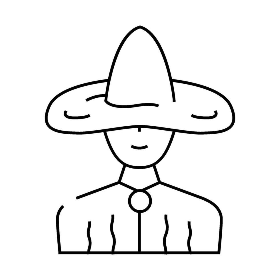 wizard fantasy character line icon illustration vector
