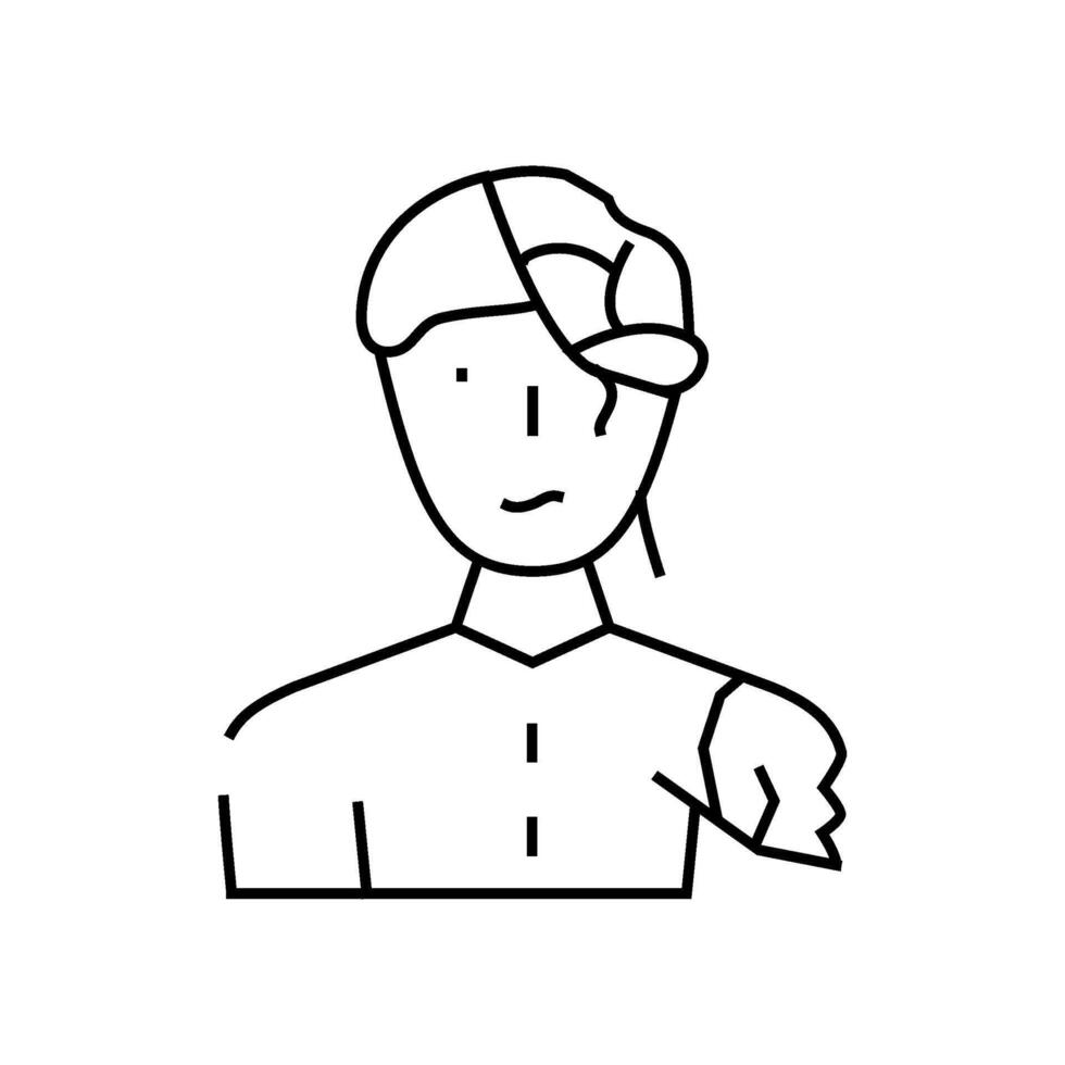 zombie fantasy character line icon illustration vector