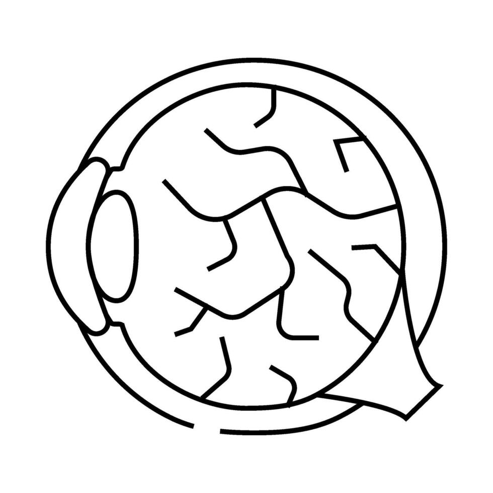 inflammation of eye ophthalmology line icon illustration vector