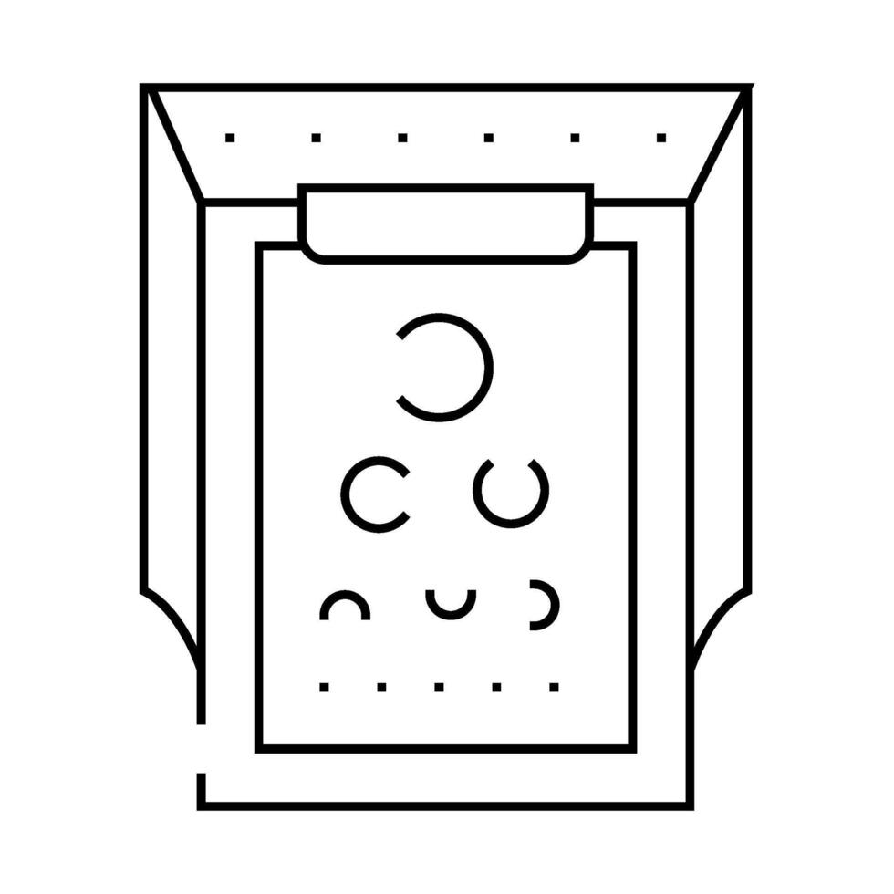 snellen table ophthalmology line icon illustration vector